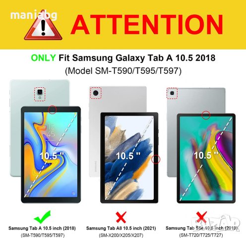 Калъф за Samsung Galaxy Tab A Fintie SlimShell, снимка 8 - Таблети - 38177340