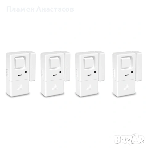 Комплект 4 бр. 2-в-1 аларма и звънец за врати и прозорци – с регулируема сила на звука, снимка 2 - Друга електроника - 53272021