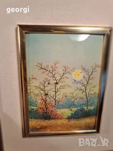 емайлирана картина върху медна плака    1/4, снимка 4 - Картини - 48237773