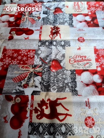Покривка за маса -тишлайфер -Коледа и калъфки за декоративни възглавнички
