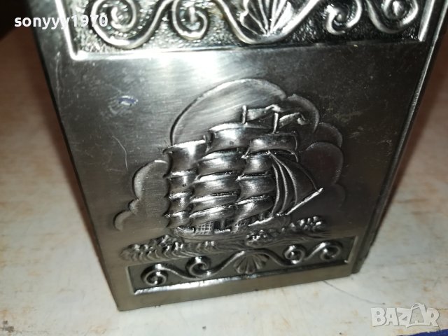 МЕТАЛНА ЗАПАЛКА КНИГА//ФРЕГАТА-ВНОС ФРАНЦИЯ 3010231031, снимка 4 - Антикварни и старинни предмети - 42775731