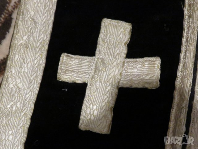 Старинен православен епитрахил за ръкополагане на свещенник от архиерей, богослужение църква, снимка 4 - Антикварни и старинни предмети - 31101756