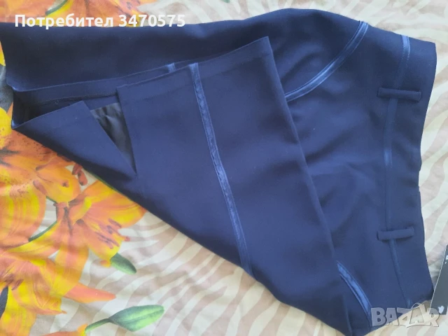 дамска синя пола, снимка 3 - Поли - 50683793
