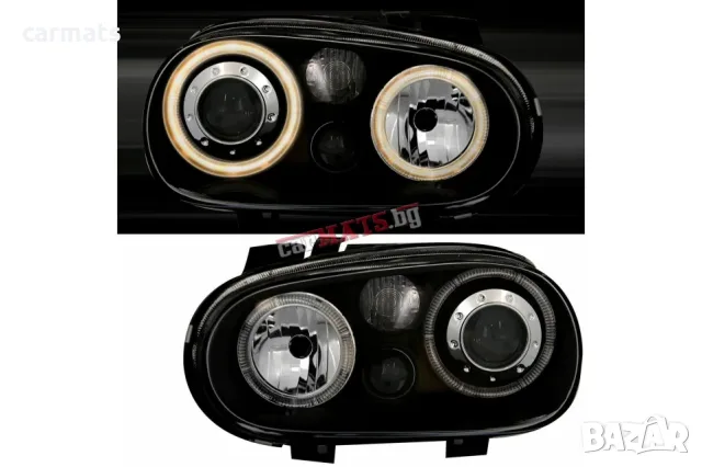 Кристални фарове ANGEL EYES за VW Golf 4 (1997-2004) - черни