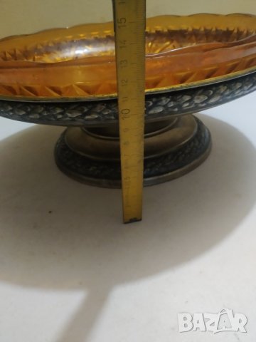 посребрена барокова купа,фруктиера, снимка 5 - Други ценни предмети - 39043698