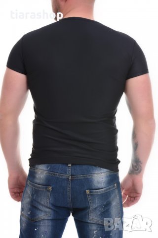 Класическа Мъжка Тениска Микрофибър 854, снимка 4 - Тениски - 37225426