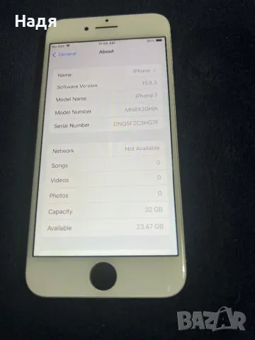iPhone 7 -32 GB,мод.А1778,не е заключен,зарядно, снимка 4 - Apple iPhone - 48695992