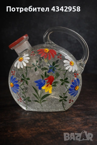 🌼 Винтидж стъклена гарафа  – 50-те години.