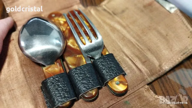 стари български прибори сгъваеми туристически Петко Денев , снимка 2 - Антикварни и старинни предмети - 50094204