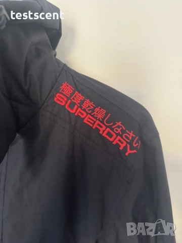Мъжко яке тип ветровка Men’s Superdry Windbreaker Jacket – M Medium черно и червено, снимка 2 - Якета - 54325400