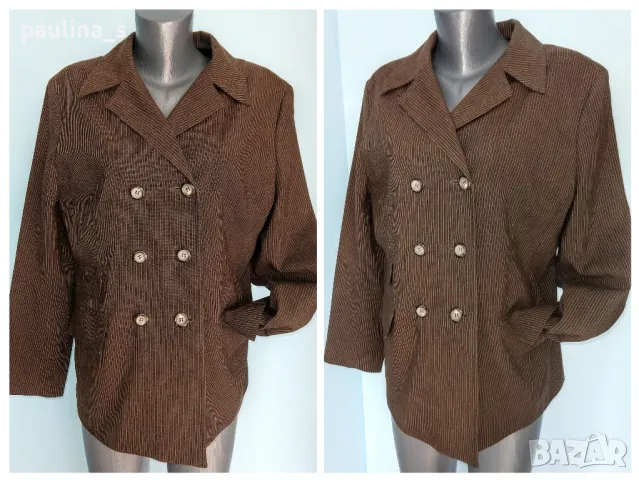 Два броя / Винтидж / Двуредно сако / кафяво и пепит / Германия , снимка 2 - Сака - 15785051