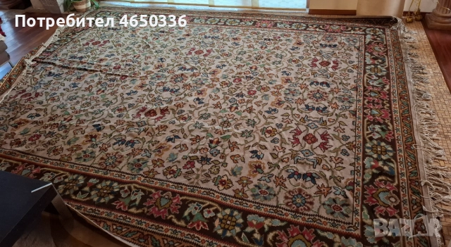Колекционерски котленски килими датиран 1965-67 г. С голям размер 4.00х3.00 метра, флорални мотиви, снимка 4 - Килими - 52405667