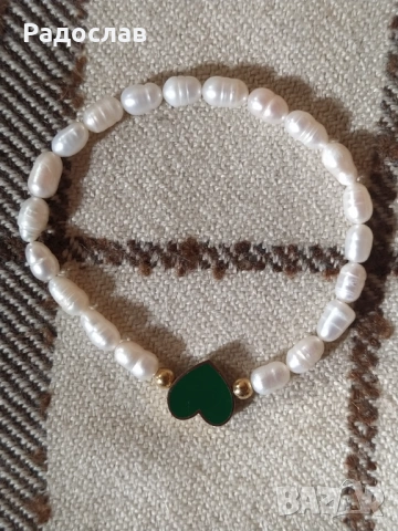 гривна от естествени перли , снимка 2 - Гривни - 54242506