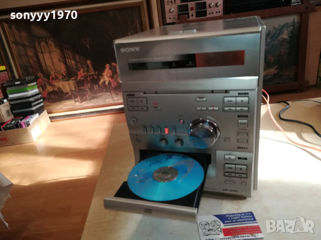 SONY CMT-CP2W CD TUNER REVERSE DECK X2-ВНОС SWISS 1003241700, снимка 2 - Аудиосистеми - 44698277