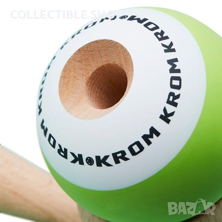 Кендама Krom Pop Light Green Гумена Боя Буково Дърво, снимка 5 - Други игри - 38089600