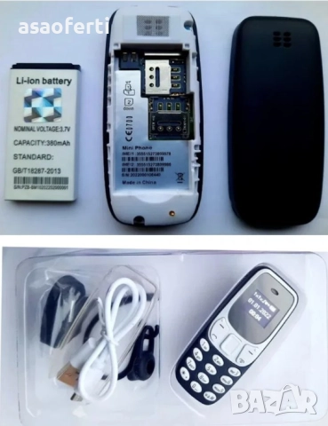 📞 B-M10 Мини GSM Телефон (Свободна Ръка/Dialer) – Скрит и Компактен!, снимка 4 - Други - 52551887