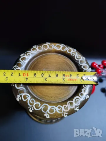 Голям дървен свещник. Ръчна изработка, ръчно  рисуван, снимка 13 - Декорация за дома - 48826876