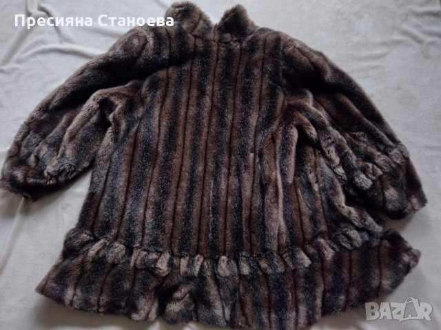 Tissavel Франция Sears изкуствена кожа кафяво палто, снимка 14 - Палта, манта - 34401453