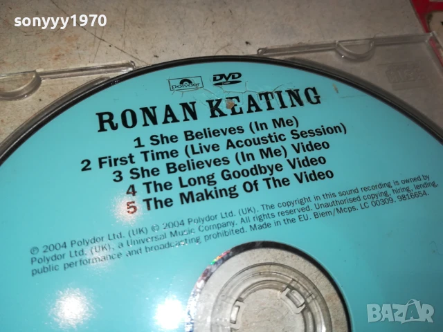 RONAN KEATING DVD 3007251212, снимка 2 - DVD дискове - 51189253
