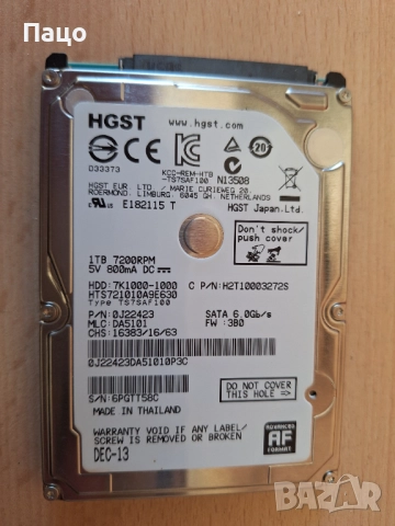 HGST 1TB  37  дни/