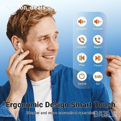 Нови Безжични Bluetooth 5.3 слушалки водоустойчиви за iOS Android, снимка 3 - Bluetooth тонколони - 42202449