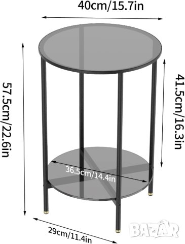 Стъклена масичка за кафе / холна маса / помощна масичка JJ-XZ328, снимка 2 - Маси - 42900661