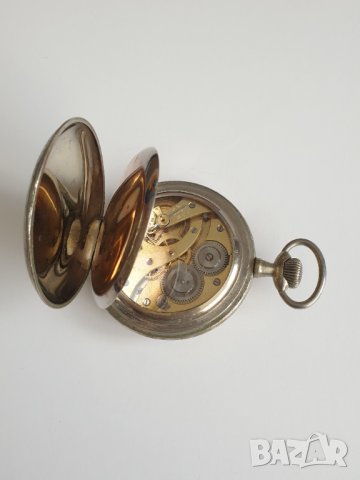  Голям джобен часовник с два капака -68мм, снимка 3 - Антикварни и старинни предмети - 40538107