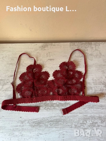 Ново бордо дантелено бюстие с регулиращи се презрамки S , M , L , XL налични размери 🩷🩷🩷🩷🩷