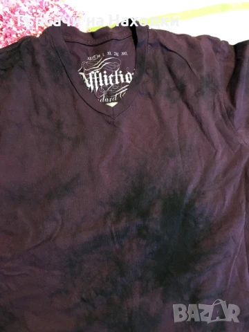 Мъжка тениска AFFLICTION Standard Series (стандартна серия) Wine Distressed Dark Lava Wash S Small, снимка 2 - Тениски - 50872694