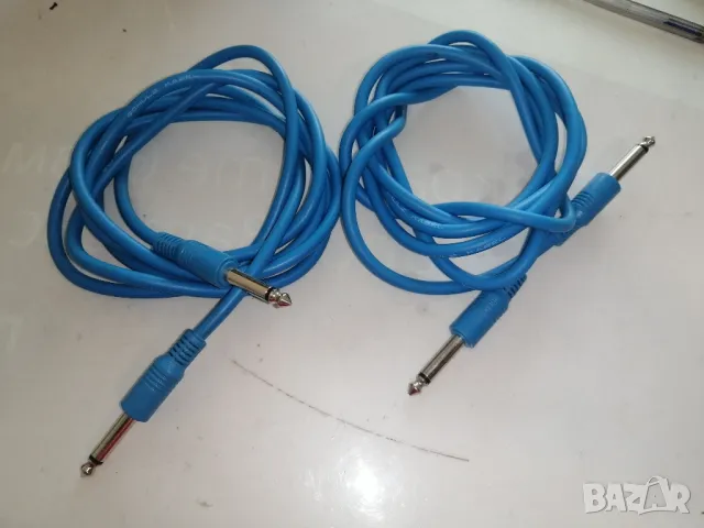 Аудио-Кабел за инструменти /кабел за китара/ 2 метра 6,35мм жакове. 