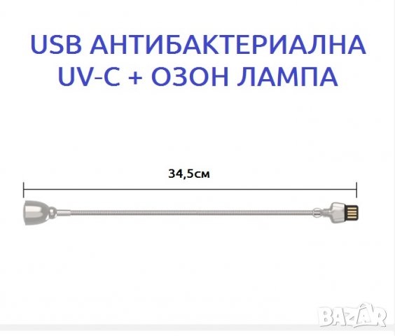 USB АНТИВИРУСНА UV-C + ОЗОН Лампа - със 70% Намаление, снимка 12 - Други - 29468459