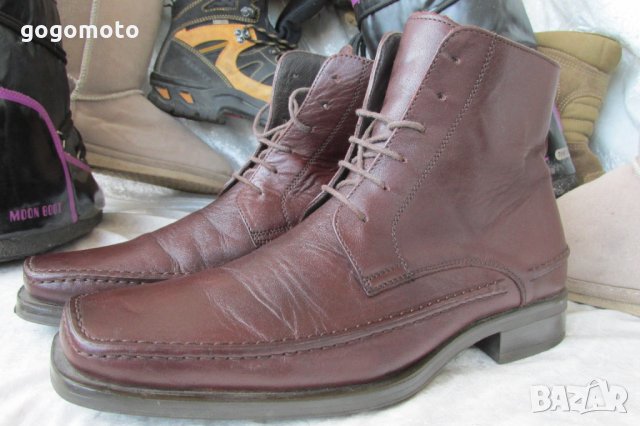 ЛУКС,КАТО НОВИ мъжки боти LUX, 41- 42,Kenneth Cole® REACTION® Men's brown Boots,100% ЕСТЕСТВЕНА кожа