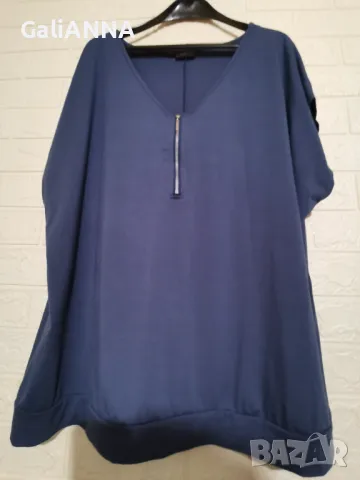 СТРАХОТНА ТУНИКА С ЦИП 3XL-5XL, снимка 4 - Туники - 50338585