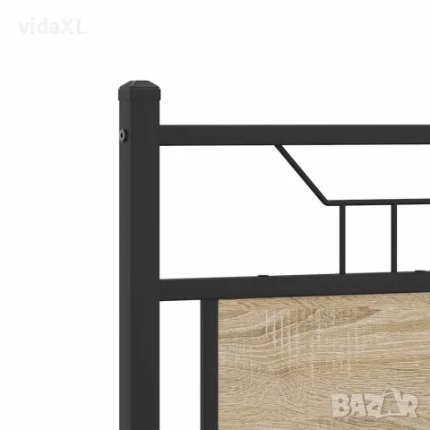 vidaXL Рамка за легло без матрак сонома дъб 120x200 см инженерно дърво, снимка 9 - Спални и легла - 56147573