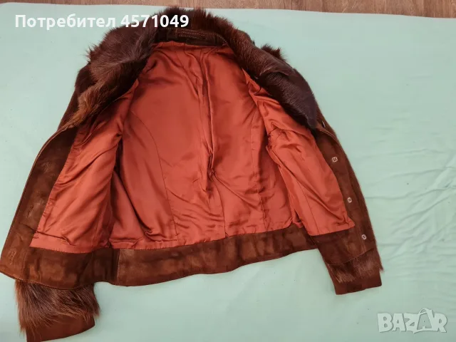Късо яке естествен косъм XS , снимка 6 - Якета - 56010621