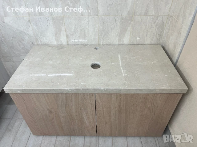 Мраморен плот с шкаф за баня или кухня, снимка 3 - Шкафове - 51391660