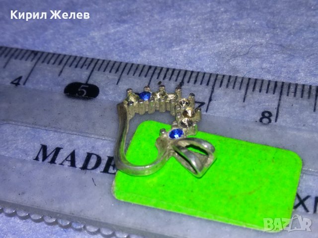 СТАР СЪРЦЕВИДЕН САПФИРЕН СРЕБЪРЕН СРЕБРО 925 МЕДАЛЬОН 34807, снимка 15 - Антикварни и старинни предмети - 40762698