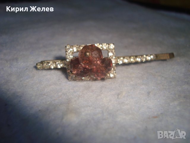 ПОСРЕБРЕНА СТАРА КРИСТАЛНА ФИБА РЕТРО УКРАШЕНИЕ 27648, снимка 8 - Други - 37621507