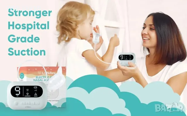 Професионален бебешки аспиратор за нос Booger BC027, снимка 9 - Бебефони - 48773317