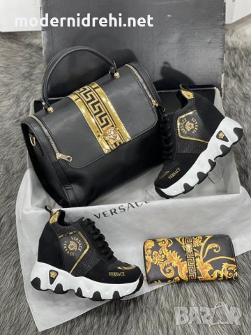 Дамска чанта портфейл и кецове Versace код 135, снимка 1 - Дамски ежедневни обувки - 34543202