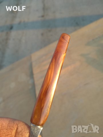 Кехлибар дръжки Немски шпатули и виличка за торти сладки, снимка 5 - Антикварни и старинни предмети - 35191583