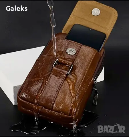 Малки, Удобни и Компактни, дисплей чантички - Черна естествена кожа!, снимка 6 - Чанти - 50087382