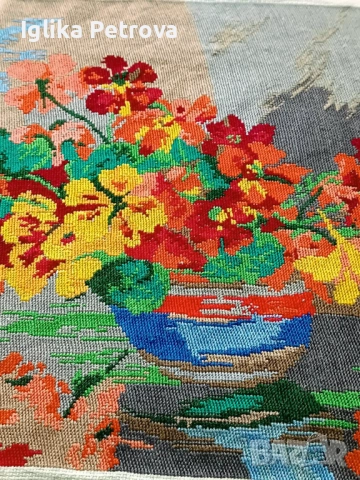 Гоблен Икебана, снимка 3 - Декорация за дома - 52595209