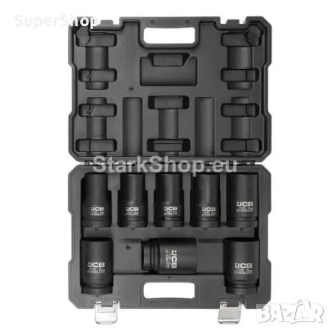 Комплект Дълбоки Ударни Вложки 6-Стенни 1″ (22 – 41мм) 8 части JCB 8081-5MPB, снимка 3 - Гедорета - 50236900