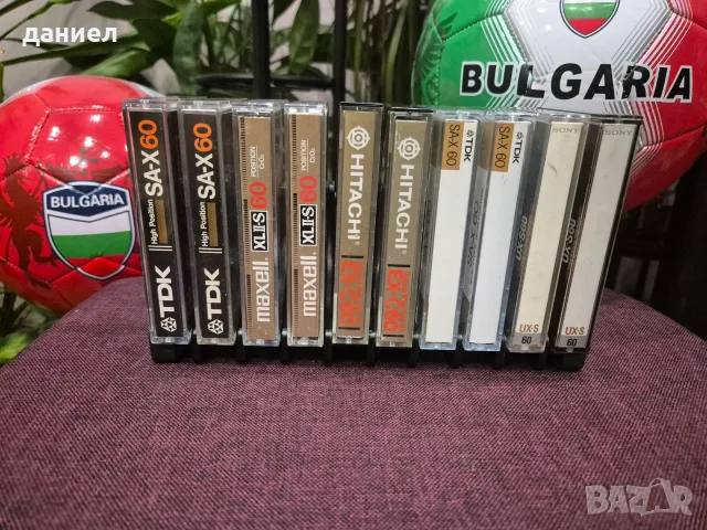 10 бр. хромни аудио касети TDK/MAXELL/HITACHI и SONY - всичките 60 мин. + подарък