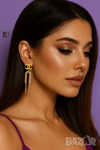 обеци от висококачествена стомана christian dior chanel ysl saint laurent louis vuitton , снимка 10 - Обеци - 51080364