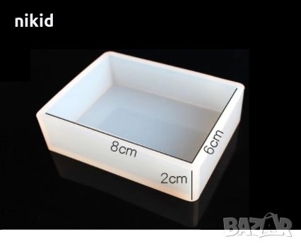 8*6 см правоъгълник силиконов молд форма калъп шоколад смола сапун гипс