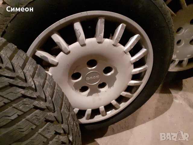 Зимни гуми Maloya Davos 185/65 R15 с джанти от Saab, снимка 5 - Гуми и джанти - 39509479