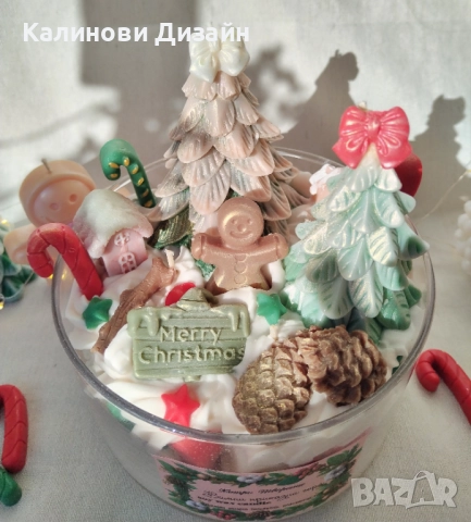 Соева свещ Зимна приказна гора , снимка 3 - Други стоки за дома - 52417229