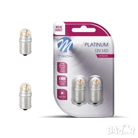 M-Tech LED крушки R5W 12-24V 2 броя
